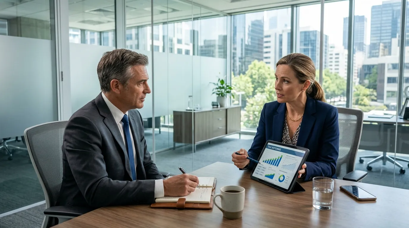 Consultoria contábil avaliando créditos de IBS e CBS para o crescimento de negócios digitais.