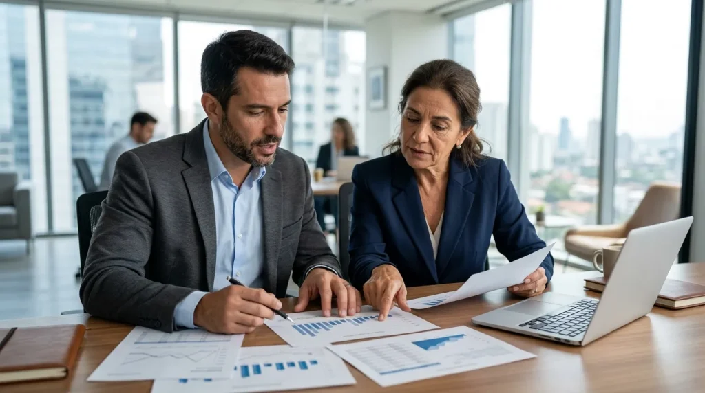 Empresário analisando finanças no Simples Nacional para se preparar para mudanças tributárias em 2027.