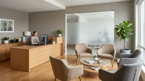 Planejamento de quanto custa para abrir um consultorio de fisioterapia com recepção moderna.